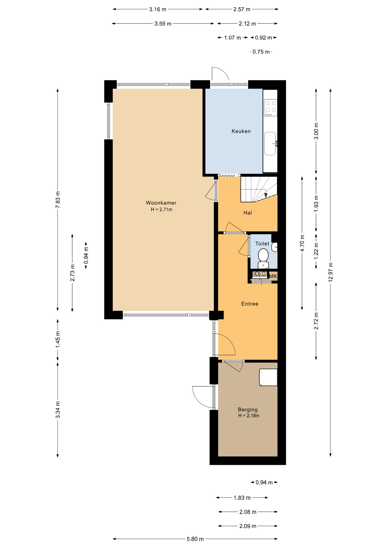 Wijngaard 74 - 8212 CD - lelystad-plattegrond-1